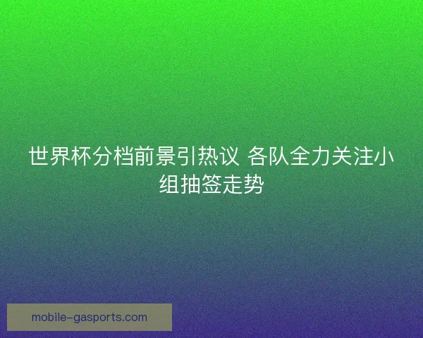 世界杯分档前景引热议 各队全力关注小组抽签走势